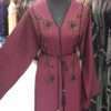 Flower Diamond Work Abaya - Image 2