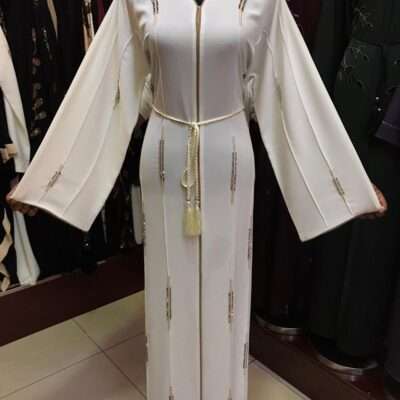 Simple White Abaya