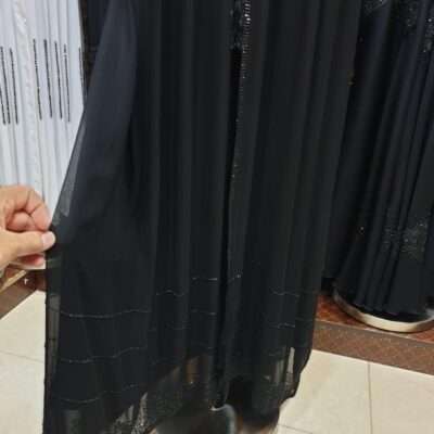 Simple Black Diamond Abaya