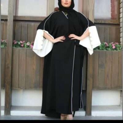 Button Designer Sleeves Abaya