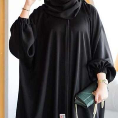 Elastic Cuff Sleeves Abaya