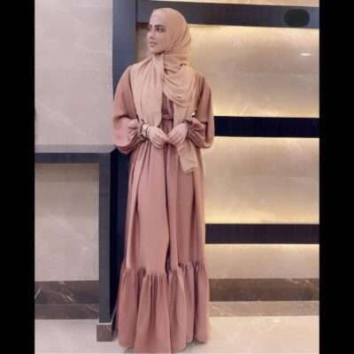 Simple Plated Abaya