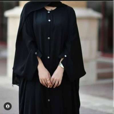 Designer Button Abaya