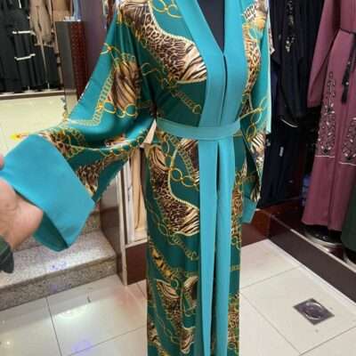 Silk Printed Shrug Abaya