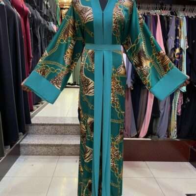 Silk Printed Shrug Abaya