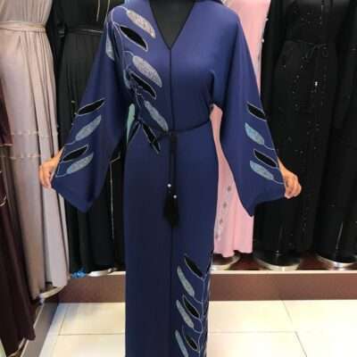 Blue Designer Beats Abaya