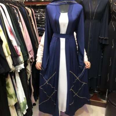 Blue Diamond Shrug Abaya