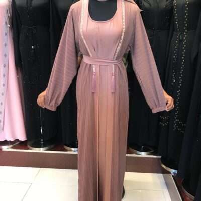 Decent Pink Shrug Abaya