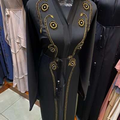 Golden Black Beats Abaya