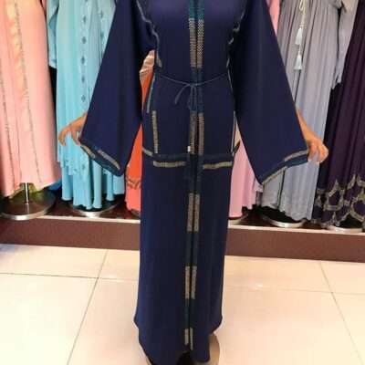 Navy Blue Diamond Abaya