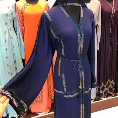 Navy Blue Diamond Abaya