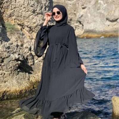 Pleated Frok Style Abaya