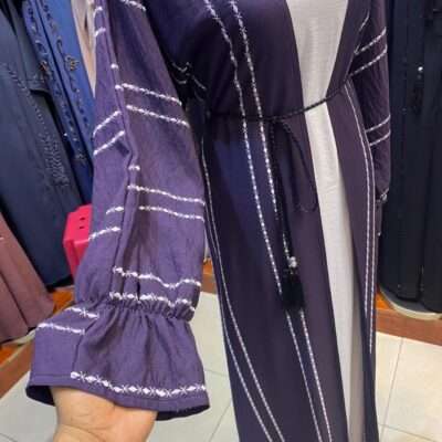 Purple Lining Shrug Abaya