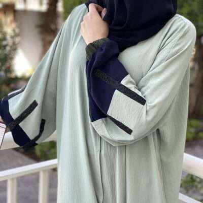 Sober Elastic Sleeves Abaya