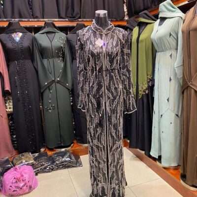 Transparent Heavy Work Abaya