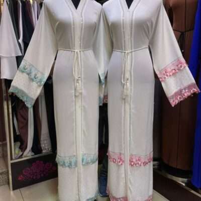 White Lace Abaya