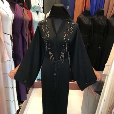 Beats Front Open Abaya