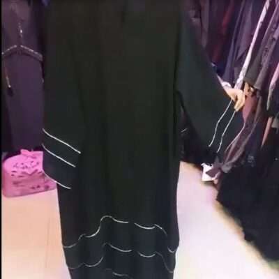 Simple Black Lining Abaya