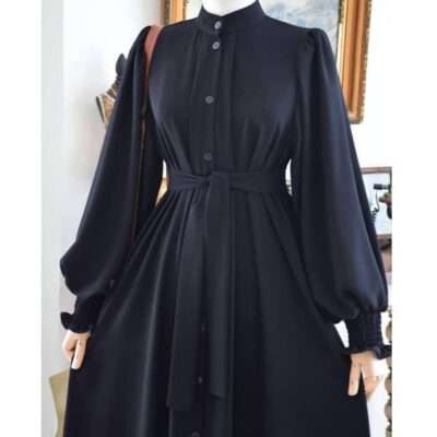 Closed Neck Button Abaya