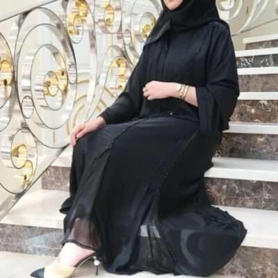 Black Cut Abaya