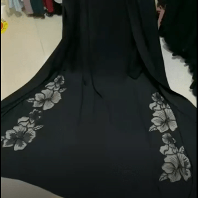 Laser Cut Flower Abaya