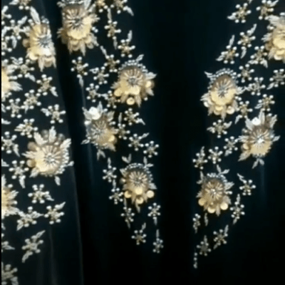 Velvet Golden Handwork Abaya