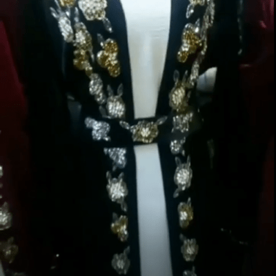 Velvet Shrug Handwork Abaya