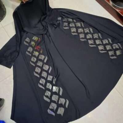 Laser Cut Leaf Abaya