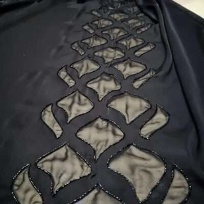 Laser Cut Leaf Abaya