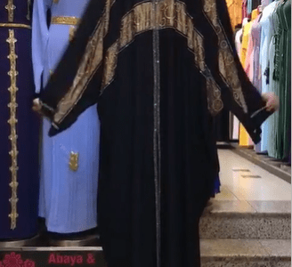 Brown Black Kaftan Abaya