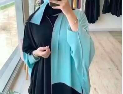 Blue Black Kaftan Abaya