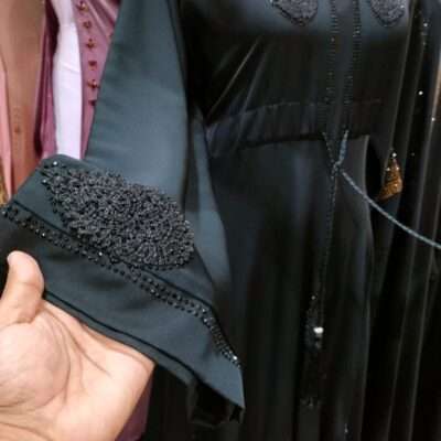 Black On Black Diamond Frok Abaya