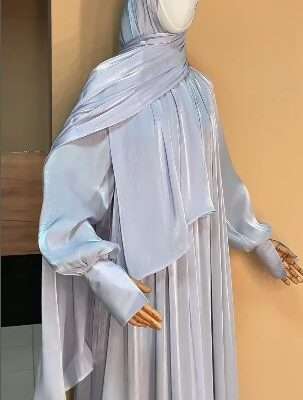 Organza Cuff Sleeves Abaya