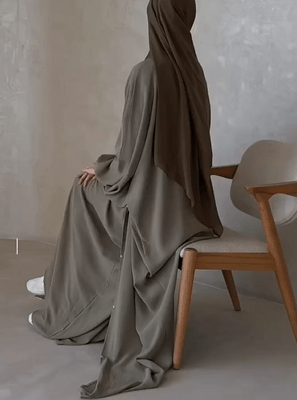 Elastic Sleeves Shrug Abaya