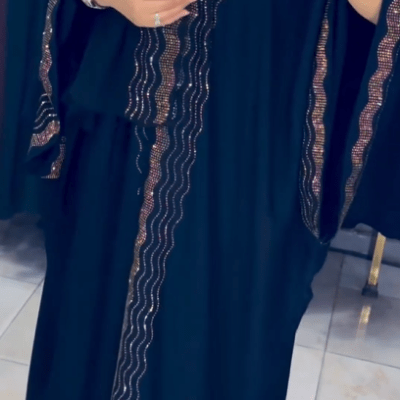 Bell Sleeves Diamond Abaya