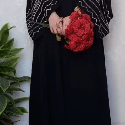 Designer Hand Embroidery Abaya