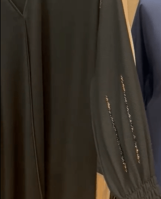 Beaded Cuff Sleeves Abaya