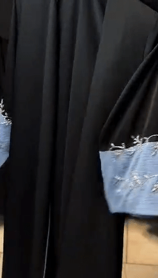 Hand Double Shaded Handwork Abaya