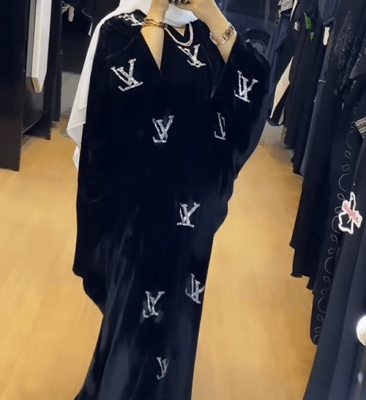 Velvet LV Kaftan Abaya