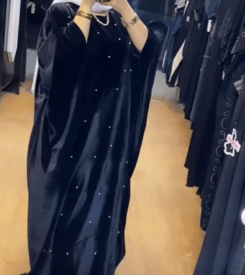 Velvet Kaftan Pearl Abaya