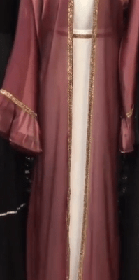 Organza Golden Lace Abaya
