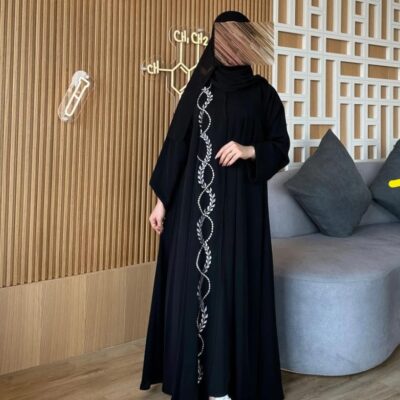 One Sided Embroidery Abaya