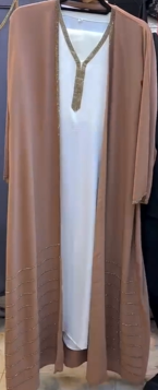 Parallel Lace Style Shrug Abaya
