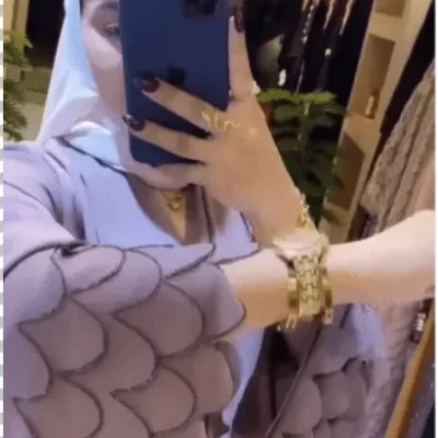 Waves Sleeves Abaya