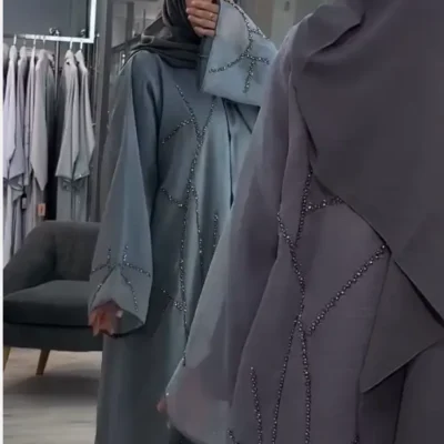 Organza Heavy Work Shrug Abaya