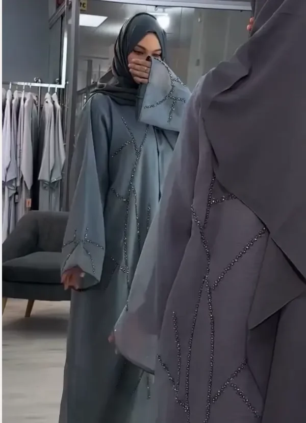 Organza Heavy Work Shrug Abaya
