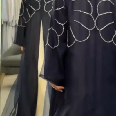 Organza Shrug Handwork Abaya