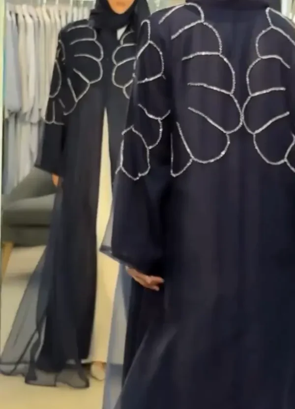 Organza Shrug Handwork Abaya