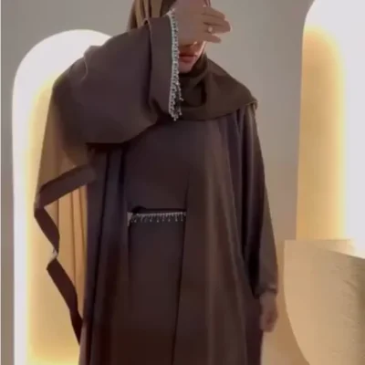 Pendant Lace Shrug Abaya
