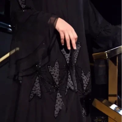 Royal Bow Handwork Shrug Abaya